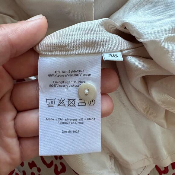 Baum und Pferdgarten Smocked Red White Midi Dress - Picture 5 of 5